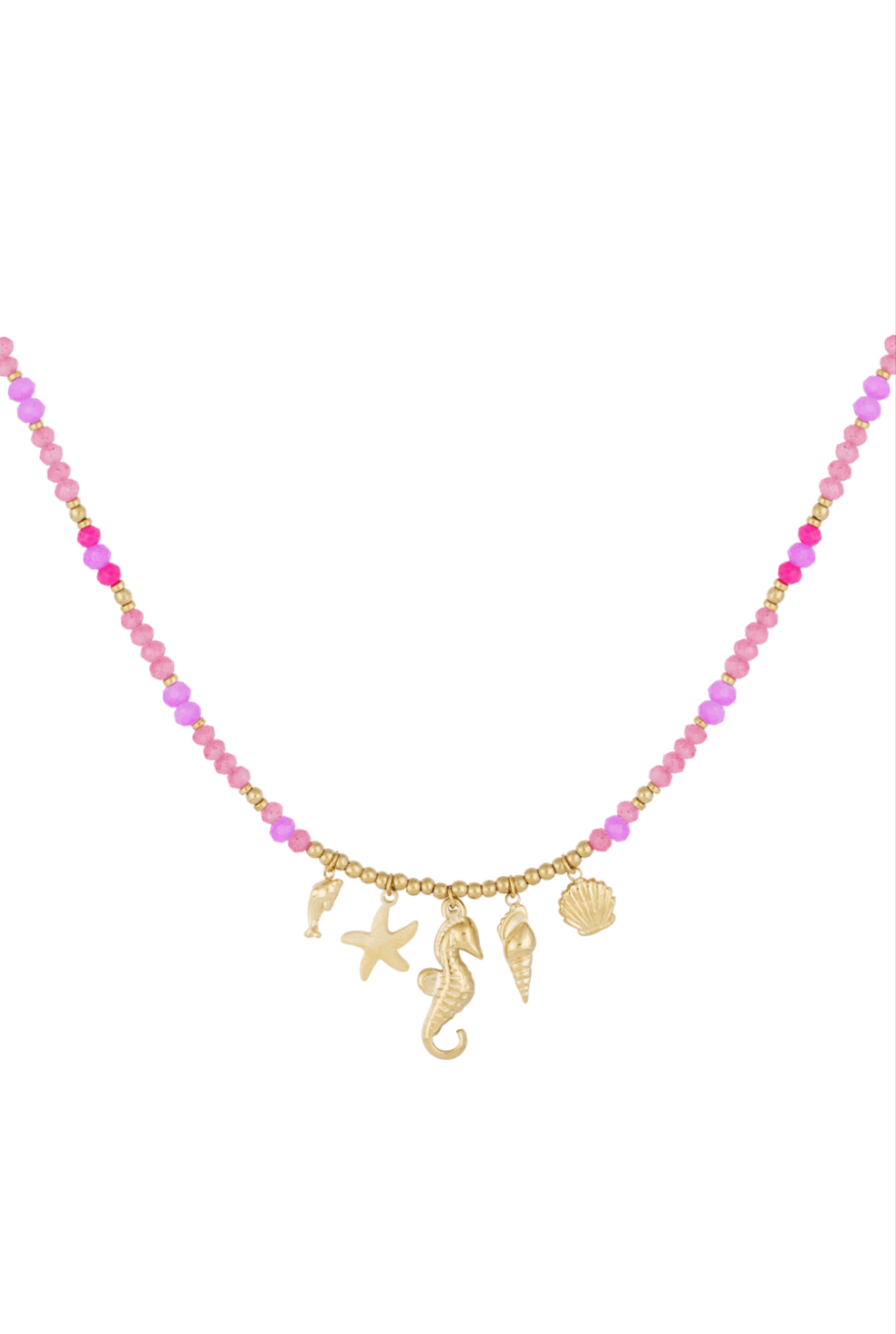 Collier Coquillage Fuchsia