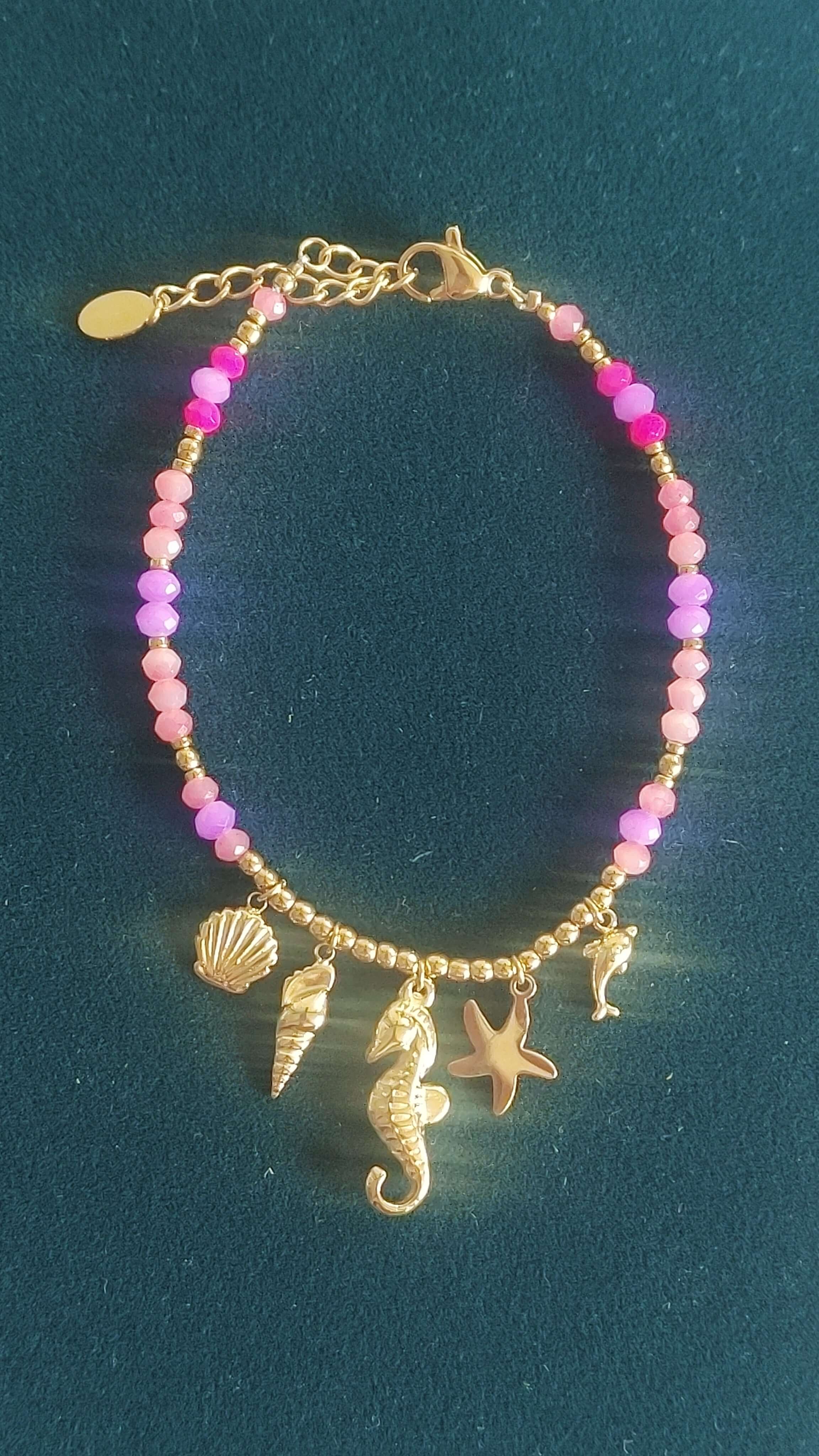Bracelet Coquillage Fuchsia