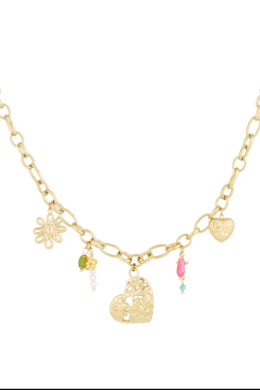 Collier Coeur Floral